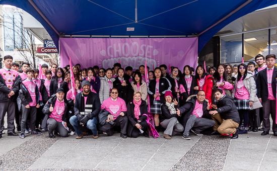 Alexander Academy students joined together for Pink Shirt Day